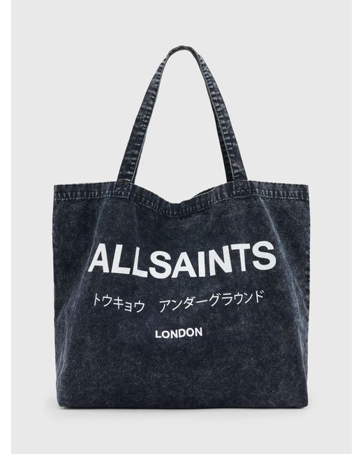 AllSaints Blue Underground Acid Tote Bag for men