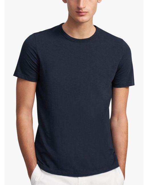Theory Blue Essential Cosmos Slub Cotton T-shirt for men