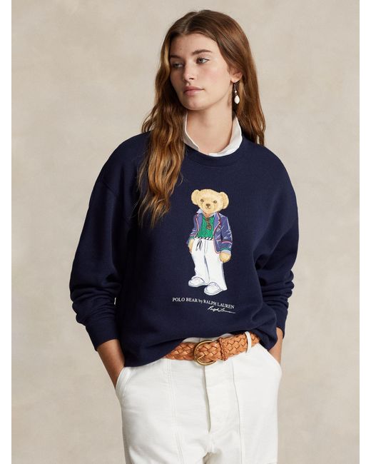 Ralph Lauren Blue Polo Bear Graphic Sweatshirt
