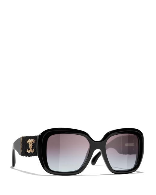 Chanel Square Sunglasses Ch5512 Black/lilac Gradient