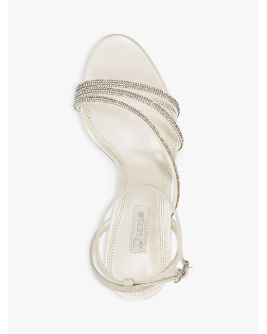 Dune White Bridal Collection Midsummers Diamante Strap Sandals