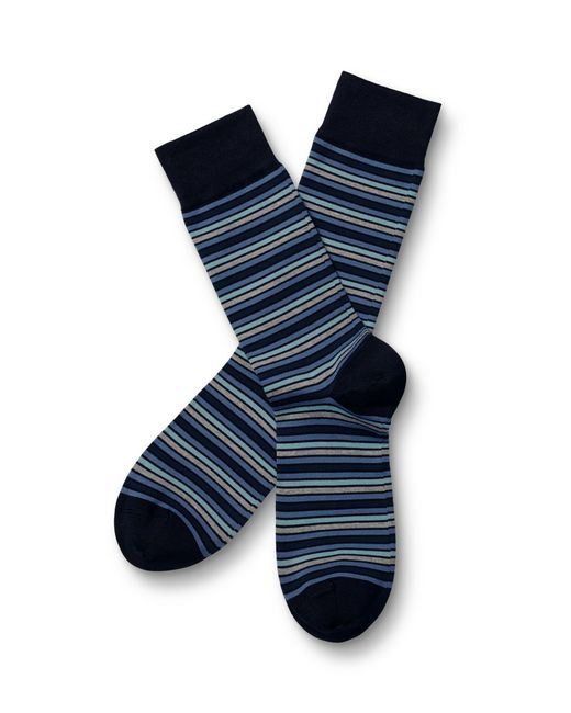Charles Tyrwhitt Blue Melange Stripe Socks for men
