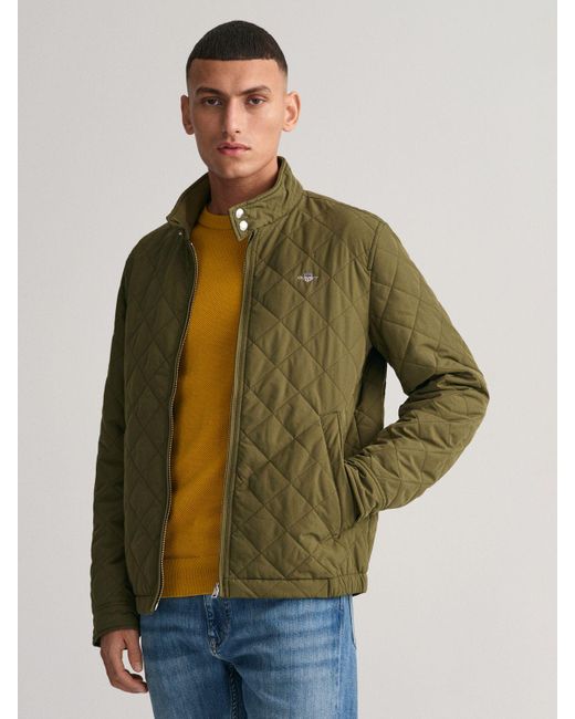 Gant Green Quilted Windcheater Jacket for men
