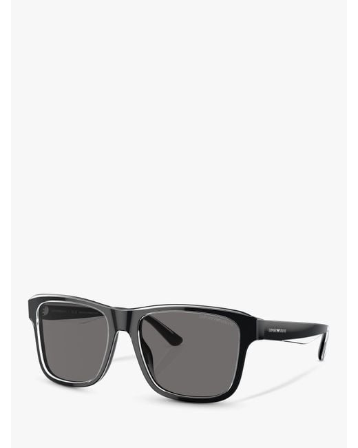 Emporio Armani Gray Ea4208 Polarised D-frame Sunglasses for men