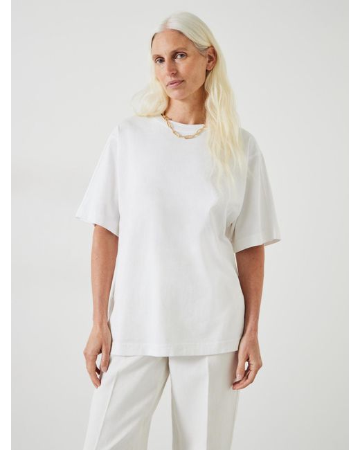 Hush White Flo Oversized Cotton T-shirt