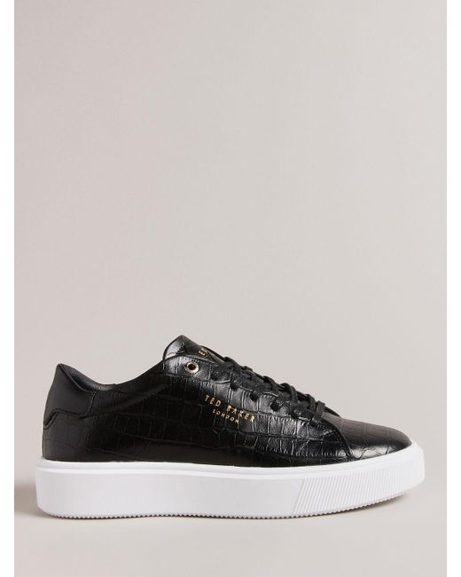 Ted Baker Black Artimi Leather Trainers