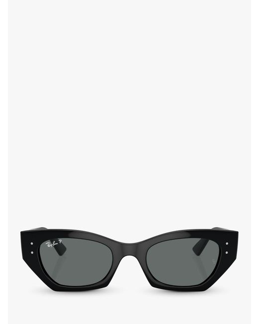 Ray-Ban Gray Rb4430 Polarised Rectangular Sunglasses