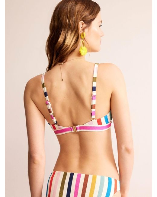 Boden Multicolor Arezzo Textured Stripe Bikini Top