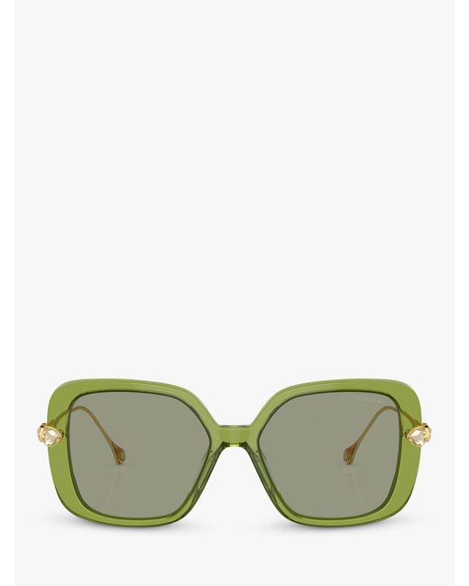 Swarovski Green Sk6011 Square Sunglasses