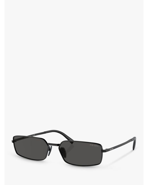 Prada Multicolor Pr A60s Rectangular Metal Frame Sunglasses