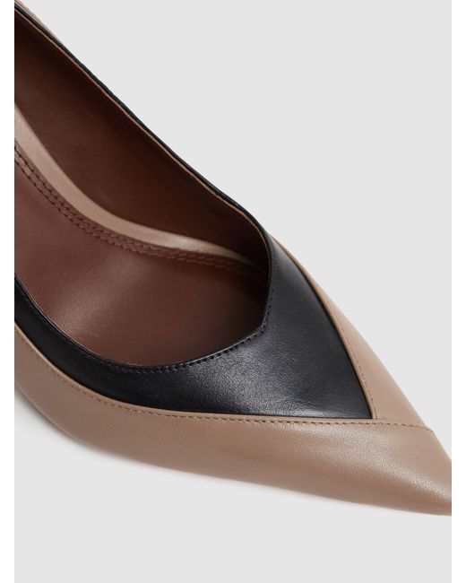 Reiss Multicolor Gwyneth High Heel Leather Court Shoes