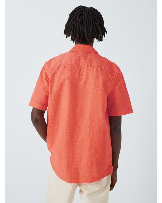 Armor Lux Orange Chemise Short Sleeve Shirt for men