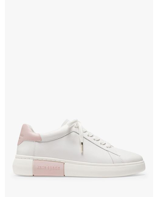 Kate Spade White Lift Low Top Leather Trainers