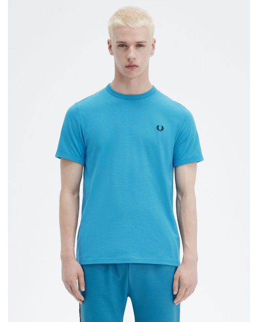 Fred Perry Blue Ringer Crew Neck T-shirt for men