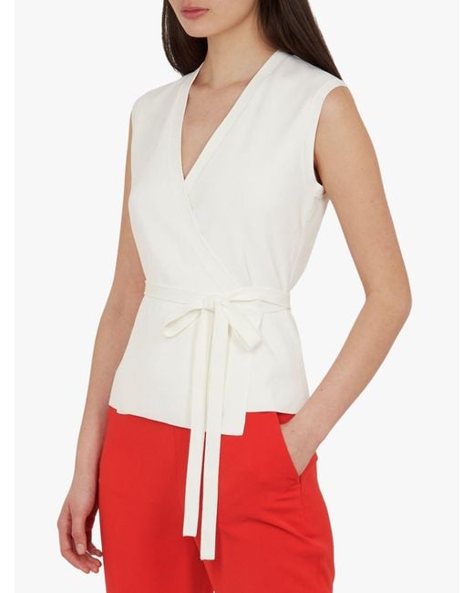 Ted Baker White Linor Wrap Top