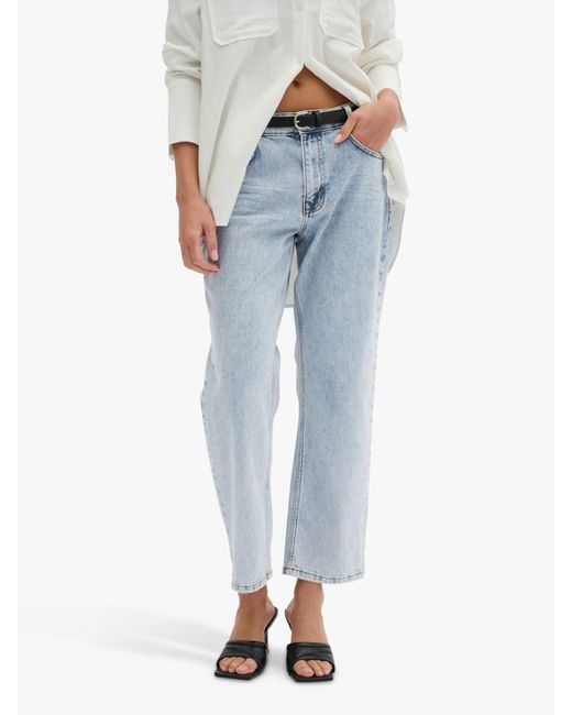 My Essential Wardrobe Blue Lucy High Waist Cropped Jeans