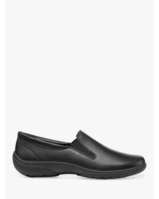 Hotter Gray Glove Ii Wide Fit Leather Slip-on Shoes