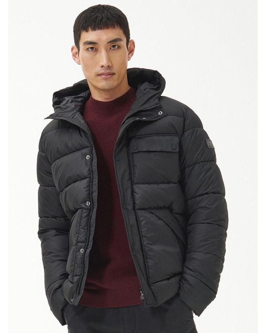 Barbour International Baliol Baffle Puffer Jacket in Grey for Men | Lyst UK