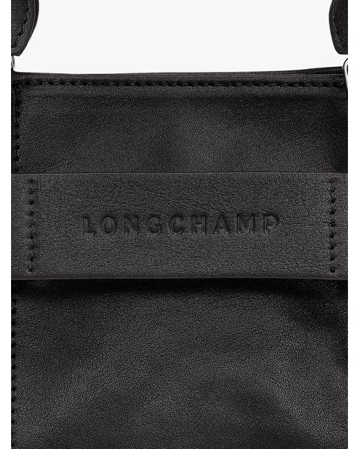 Longchamp Black 3d Mini Leather Crossbody Bag