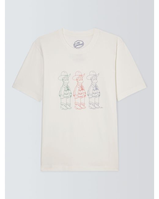 John Lewis White Anyday X The Simpsons Homer T-shirt for men