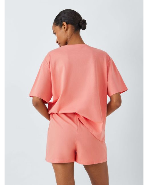 John Lewis Pink Greta T-shirt Jersey Short Pyjama Set