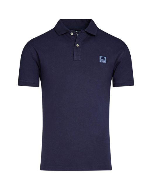Raging Bull Blue Patch Jersey Polo Shirt for men