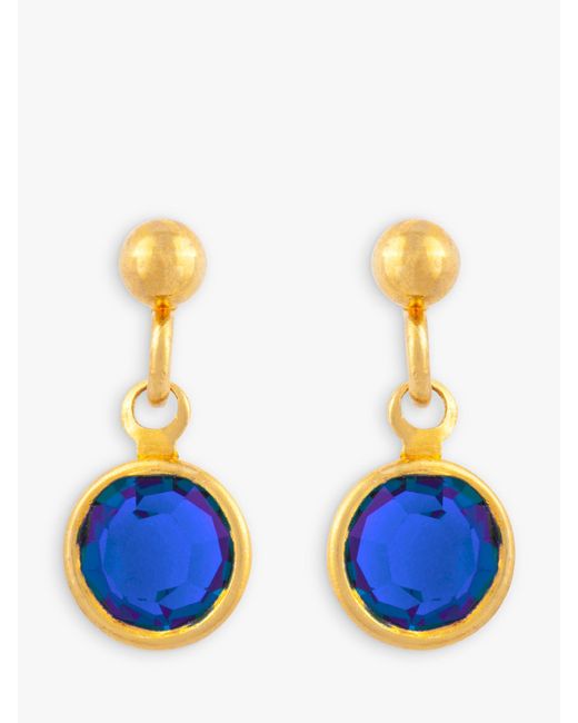 Susan Caplan Blue Sapphire Swarovski Crystal Drop Earrings