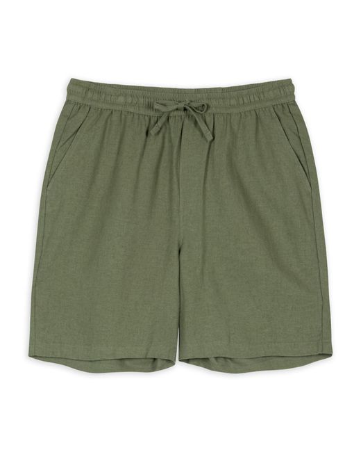 Chelsea Peers Green Linen Blend Shorts for men