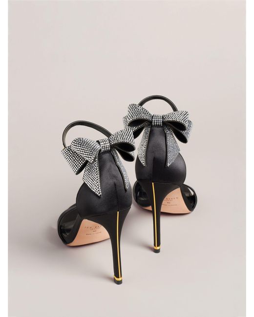 Ted Baker Natural Hemary Bow Back Stiletto Heel Sandals
