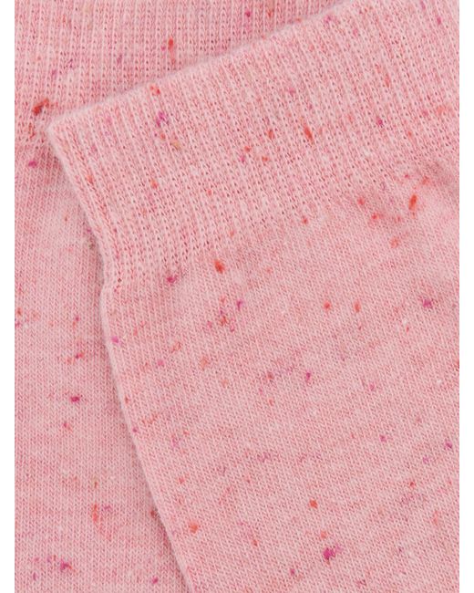 John Lewis Pink Cotton Silk Blend Ankle Socks