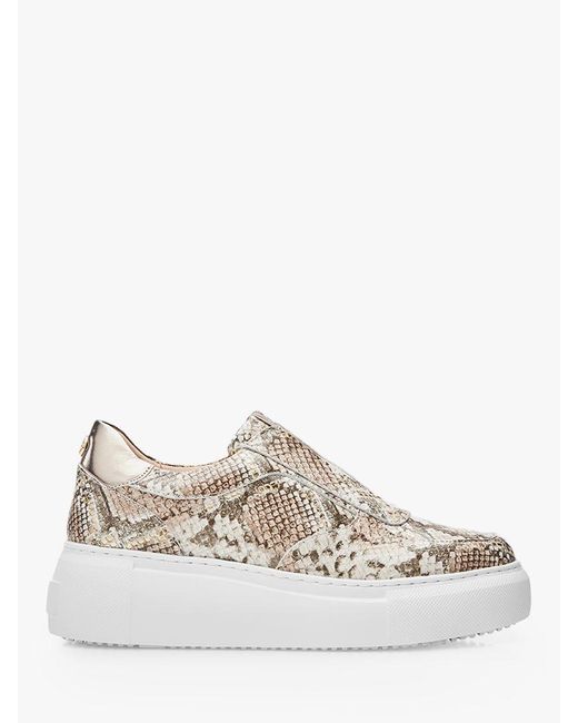 Moda In Pelle White Althea Slip-on Leather Trainers