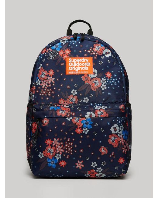 Superdry Blue Floral Print Montana Backpack