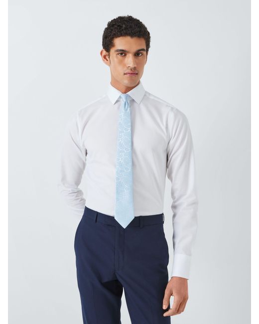 John Lewis Blue Silk Paisley Tie for men