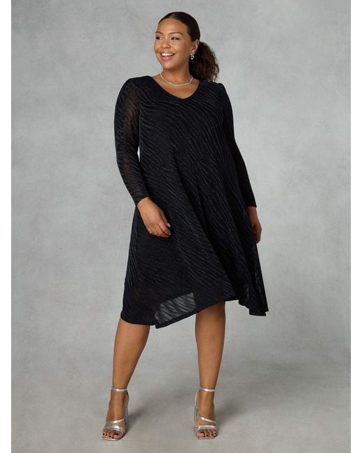 Live Unlimited Curve Zebra Print Knee Length Dress in Black Lyst UK