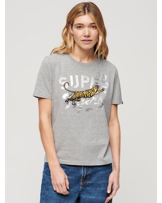 Superdry Gray Reworked Classics T-shirt