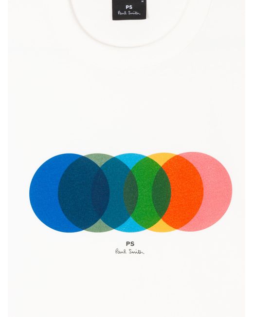 Paul Smith White Ps Short Sleeve Circles T-shirt for men