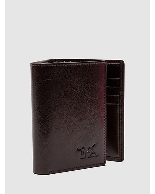 Rodd & Gunn Brown Wesport Leather Tri-fold Wallet for men