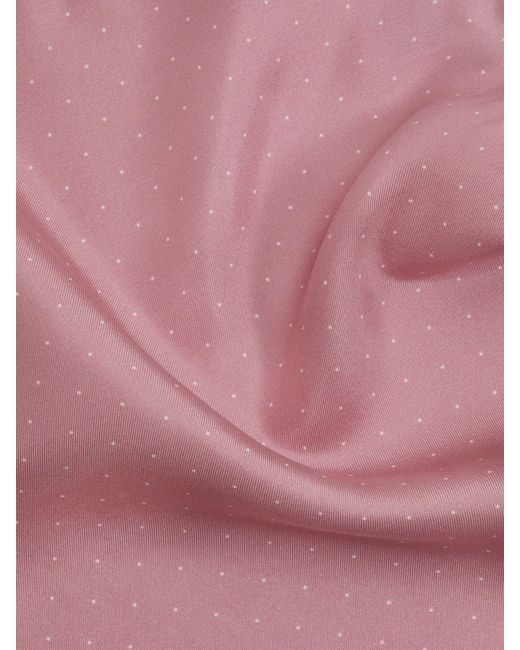 Reiss Pink Liam Polka Dot Silk Pocket Square for men