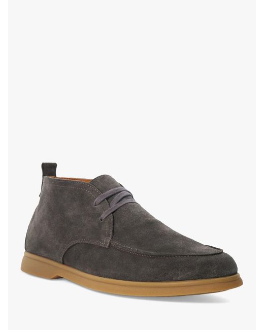 Dune Gray Camly Lace Up Chukka Boots for men