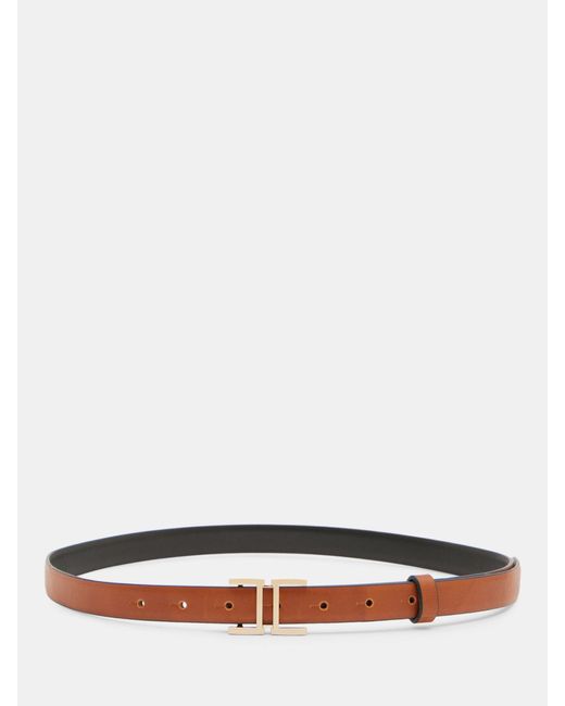 Hush White Remy Leather Reversible Belt