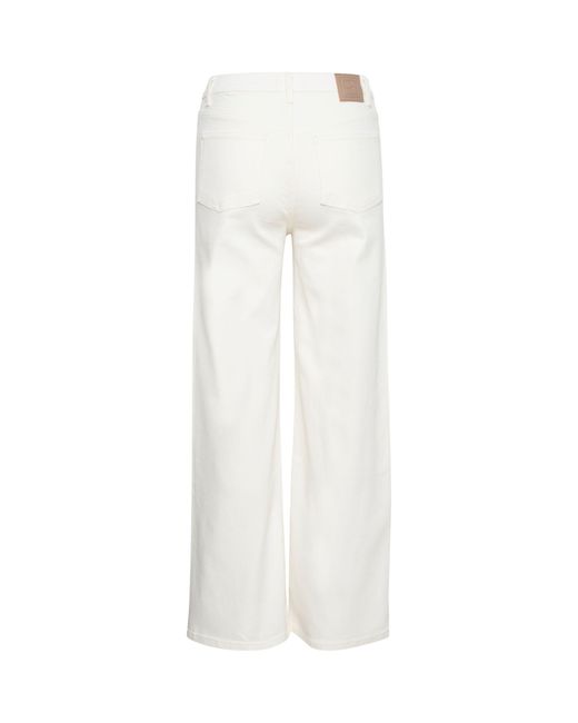 Soaked In Luxury White Vanessa Wide Leg High Waist Jeans