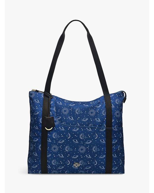 Radley Blue 24/7 Cosmic Dog Medium Zip Top Shoulder Bag