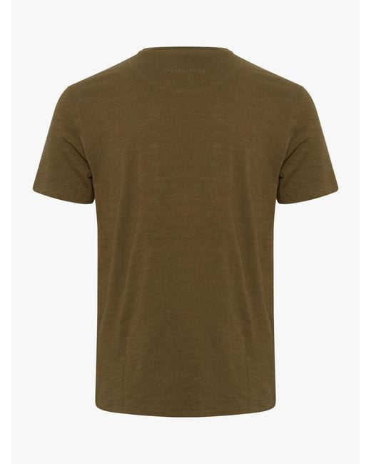 Casual Friday Green Thor Short Sleeve Slub Yarn T-shirt for men