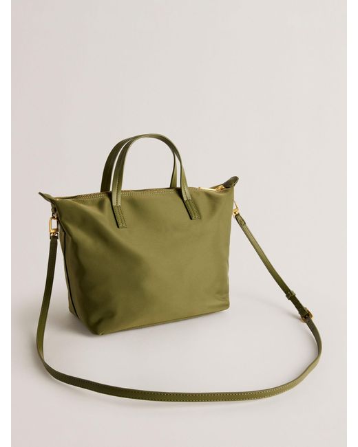 Ted Baker Green Voyena Logo-embossed Faux-leather Tote Bag