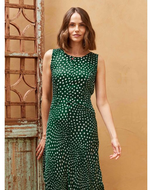 Brora Green Start Print Maxi Dress