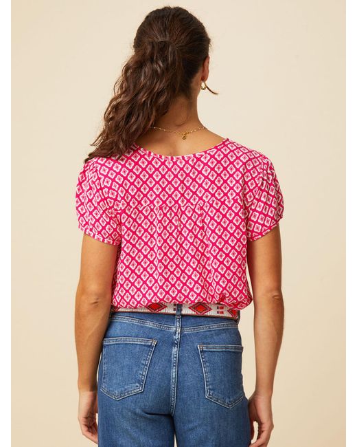 Aspiga Pink Lisbon Short Sleeve Shirt