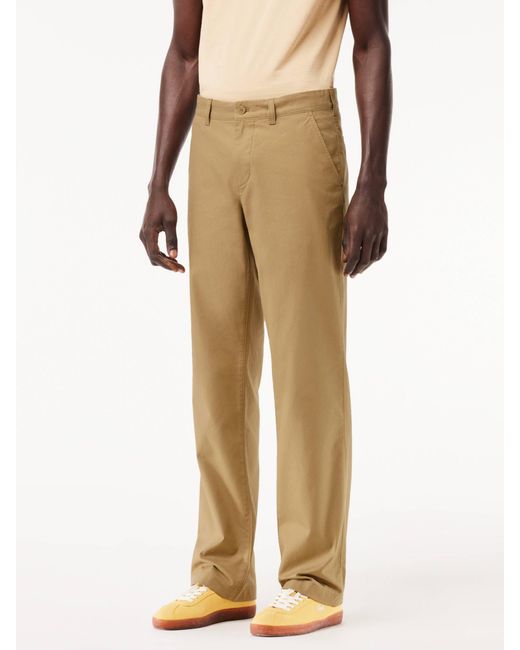 Lacoste Natural Core Essential Cotton Twill Chinos for men