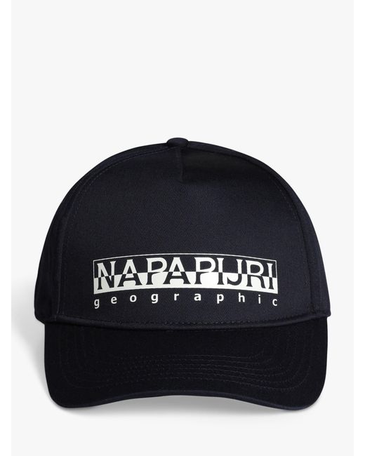 Napapijri Black F-box Baseball Cap for men