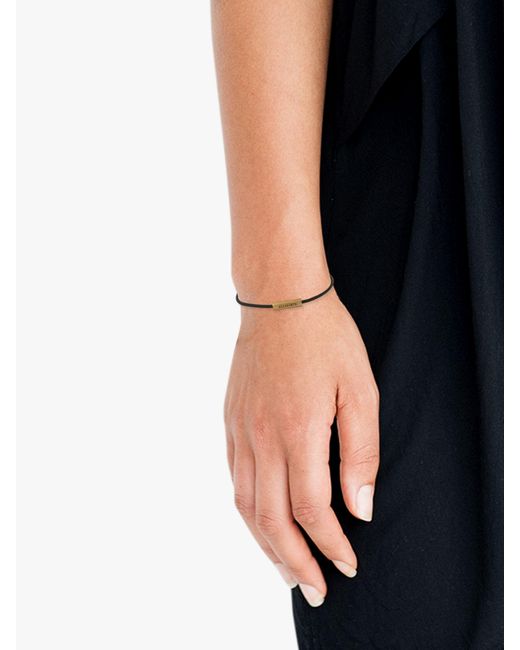 AllSaints Natural Leather Cord And Hexagon Bar Friendship Bracelet for men