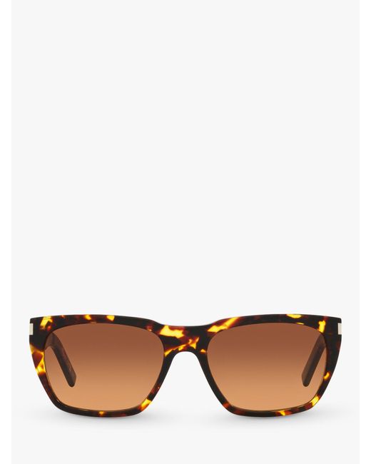Saint Laurent White Ys000474 Rectangular Sunglasses for men